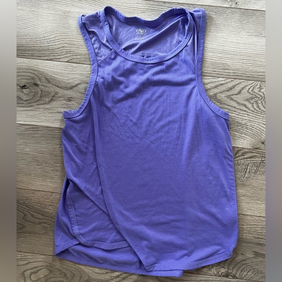 Athletic Works Blue Muscle Tee with Cut Out Design - Picture 1 of 3